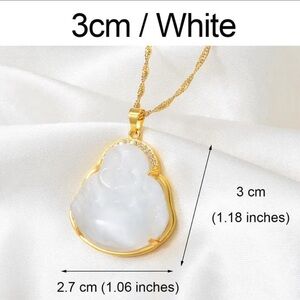 White Buddha necklace